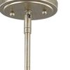 Gold And White Iron Three Light Dimmable Ceiling Light With Silver Shades