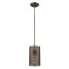 Bronze Metal Hanging Light with Mesh Shade