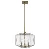 Bronze Metal Three Light Dimmable Ceiling Light With Copper Shades