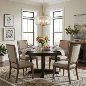 Bronze Metal Three Light Dimmable Ceiling Light With Copper Shades