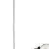 Silver Metal Two Light Dimmable Ceiling Light With Clear Shades