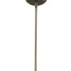 Bronze Metal Two Light Dimmable Ceiling Light With Off White Shades