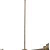 Bronze Metal Two Light Dimmable Ceiling Light With Off White Shades