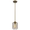 Brushed Gold Metal Cage Hanging Light
