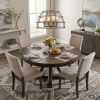 Brown Metal Four Light Dimmable Ceiling Light With Gold Shades