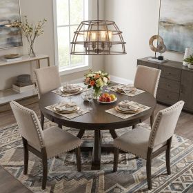 Brown Metal Four Light Dimmable Ceiling Light With Gold Shades