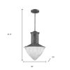 Silver Iron Dimmable Ceiling Light With White Shades