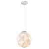 Nova 1-Light White Mini Pendant With Geometric Globe Shade