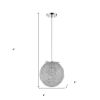 Contemporary Silver Globe Pendant Hanging Light