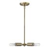 Gold Four Light Metal Dimmable Chandelier