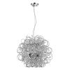 Mingle 4-Light Polished Chrome Pendant With Faceted Chrome Aluminum Wire Shade