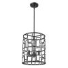 Amoret 3-Light Matte Black Convertible Pendant