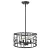 Amoret 4-Light Matte Black Convertible Pendant