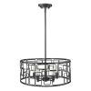 Amoret 5-Light Matte Black Convertible Pendant