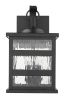 Black And Clear Three Light Transparent Dimmable Outdoor Hanging Lights With Black And Clear Shades