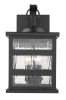 Black And Clear Three Light Transparent Dimmable Outdoor Hanging Lights With Black And Clear Shades