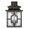 Black And Clear Four Light Seeded Dimmable Outdoor Hanging Lights With Black And Clear Shades