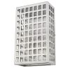 White And Clear Two Light Seeded Dimmable Outdoor Hanging Lights With White And Clear Shades