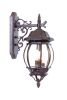 Three Light Dark Brown Hanging Glass Globe Wall Light