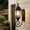 Two Light Matte Black Carousel Lantern Wall Light