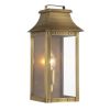 Brass And Clear Transparent Dimmable Outdoor Hanging Light With Brass And Clear Shades