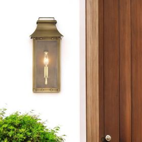 Brass And Clear Transparent Dimmable Outdoor Hanging Light With Brass And Clear Shades