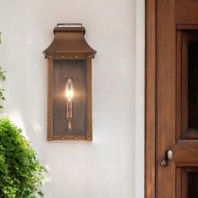 Copper And Clear Transparent Dimmable Outdoor Hanging Light With Copper And Clear Shades