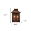 Copper And Clear Two Light Transparent Dimmable Outdoor Hanging Lights With Copper And Clear Shades