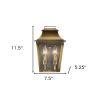 Brass And Clear Two Light Transparent Dimmable Outdoor Hanging Lights With Brass And Clear Shades