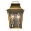 Brass And Clear Two Light Transparent Dimmable Outdoor Hanging Lights With Brass And Clear Shades