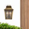 Brass And Clear Two Light Transparent Dimmable Outdoor Hanging Lights With Brass And Clear Shades