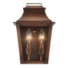 Two Light Transparent Dimmable Outdoor Hanging Lights With Copper And Clear Shades