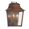 Two Light Transparent Dimmable Outdoor Hanging Lights With Copper And Clear Shades