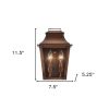 Two Light Transparent Dimmable Outdoor Hanging Lights With Copper And Clear Shades