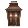 Two Light Transparent Dimmable Outdoor Hanging Lights With Copper And Clear Shades