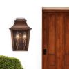 Two Light Transparent Dimmable Outdoor Hanging Lights With Copper And Clear Shades