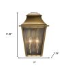 Two Light Transparent Dimmable Outdoor Hanging Lights With Brass And Clear Shades