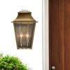 Two Light Transparent Dimmable Outdoor Hanging Lights With Brass And Clear Shades