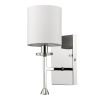 5" Silver And White Metal Flush Mounted Sconce