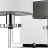 5" Silver And White Metal Flush Mounted Sconce