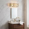8" Silver Metal Two Light Flush Mounted Sconce