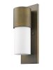 Brass And White Frosted Dimmable Outdoor Hanging Light With Brass And White Shades