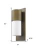 Brass And White Frosted Dimmable Outdoor Hanging Light With Brass And White Shades