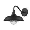 Black Seeded Dimmable Outdoor Hanging Light With Black Shades