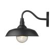 Black Seeded Dimmable Outdoor Hanging Light With Black Shades