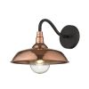 Copper And Black Seeded Dimmable Outdoor Hanging Light With Copper And Black Shades
