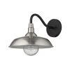 Silver And Black Seeded Dimmable Outdoor Hanging Light With Silver And Black Shades