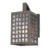 Bronze And Clear Seeded Dimmable Outdoor Hanging Light With Bronze And Clear Shades