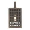 Bronze And Clear Seeded Dimmable Outdoor Hanging Light With Bronze And Clear Shades