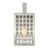 Silver And Clear Seeded Dimmable Outdoor Hanging Light With Silver And Clear Shades